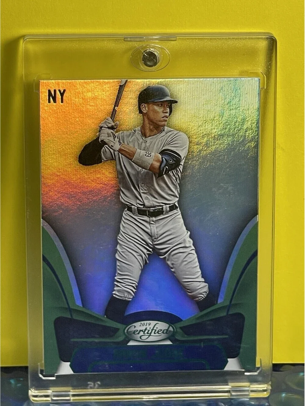 Panini Aaron Judge Panini Green Refractor Investment Card Free Case